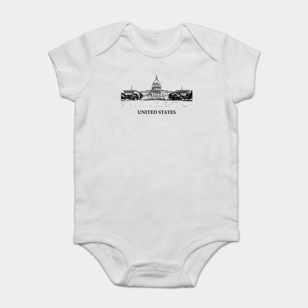 United States Baby Bodysuit by Lakeric